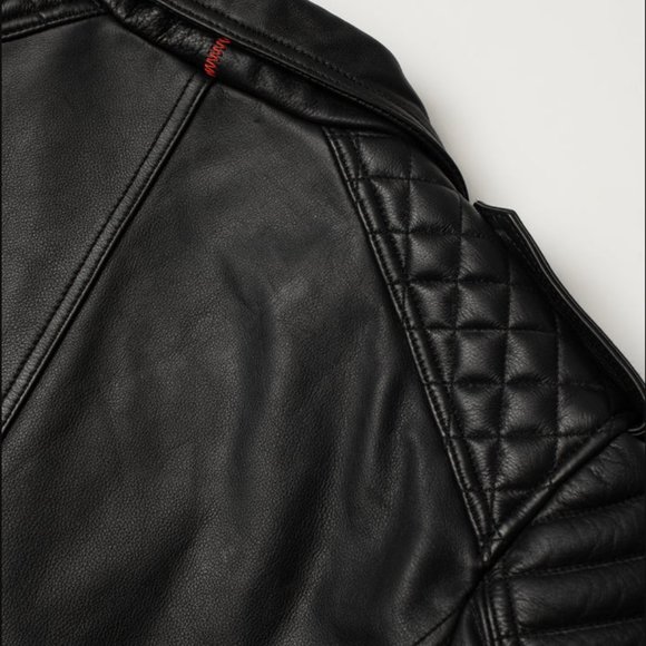 MASTER SUPPY CO. BLACK LEATHER MOTORCYCLE JACKET - BELVEDERE XS - Picture 6 of 16